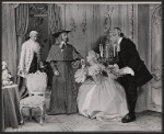 George Curzon, Richard Longman, Eva Gabor and unidentified in the stage production Little Glass Clock