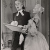 Reginald Gardiner and Eva Gabor in the stage production Little Glass Clock