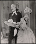 Reginald Gardiner and Eva Gabor in the stage production Little Glass Clock
