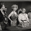 Adnia Rice [at left], Virginia Martin [center], Sid Caesar [seated], in the 1962 stage production Little Me