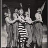 Virginia Martin and unidentified others in the 1962 stage production Little Me