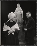 Julie Harris and unidentified in the stage production Little Moon of Alban
