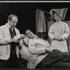 John Justin, Julie Harris and unidentified [left] in the stage production Little Moon of Alban