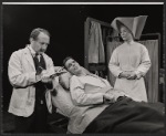 John Justin, Julie Harris and unidentified [left] in the stage production Little Moon of Alban