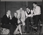 Cyril Ritchard, Tammy Grimes, Noel Coward, Roddy McDowall and George Baker in rehearsal for the stage production Look After Lulu