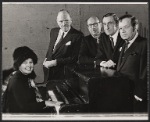 Shirley Booth, Joshua Logan, Sammy Cahn, Jule Styne and unidentified in the stage production Look to the Lilies