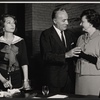 Agnes Moorehead, Charles Boyer and Ruth White in rehearsal for the stage production Lord Pengo