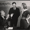 Charles Boyer, Brian Bedford and Agnes Moorehead in rehearsal for the stage production Lord Pengo