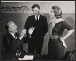 Charles Boyer, Brian Bedford and Agnes Moorehead in rehearsal for the stage production Lord Pengo