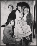 Michael O'Sullivan [upper left] Nick Ullett [lower left] Marcia Rodd and Tony Hendra in the stage production Love and Let Love