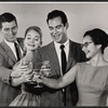 James Pritchett [center] and unidentified in the stage production The Love of Two Hours