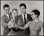 James Pritchett [center] and unidentified in the stage production The Love of Two Hours