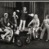 Kathleen Dabney [left], Denise Huot [second from left], Diana van der Vlis [second from right], Marian Hailey [right] and unidentified [center] in the American Shakespeare Festival stage production Love's Labors Lost