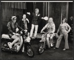 Kathleen Dabney [left], Denise Huot [second from left], Diana van der Vlis [second from right], Marian Hailey [right] and unidentified [center] in the American Shakespeare production of Love's Labors Lost