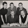 Leslie Stevens, Darren McGavin, Norman Rose, Vivian Nathan and unidentified [left] in the stage production The Lovers