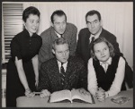 Leslie Stevens, Darren McGavin, Norman Rose, Vivian Nathan and unidentified [left] in the stage production The Lovers