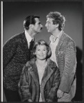 Robert Darnell, Barbara Bel Geddes and Gene Wilder in publicity pose for the Broadway production of Luv