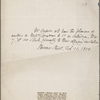 Autograph note unsigned to T.N. Longman, 20 February 1818