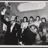 Leonard Sillman, Hilda Simms, Blanche Yurka and unidentified others in the 1970 production of The Madwoman of Chaillot