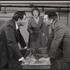Eli Wallach, Glynis Johns and Burgess Meredith in rehearsal for the 1956 Broadway revival of G. B. Shaw's Major Barbara