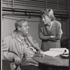 Charles Laughton and Glynis Johns in rehearsal for the 1956 Broadway revival of G. B. Shaw's Major Barbara