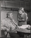 Charles Laughton and Glynis Johns in rehearsal for the 1956 Broadway revival of G. B. Shaw's Major Barbara