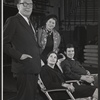Cedric Hardwicke, Ina Balin, Gertrude Berg and Michael Tolan in rehearsal for the stage production A Majority of One