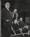 Cedric Hardwicke, Ina Balin, Gertrude Berg and Michael Tolan in rehearsal for the stage production A Majority of One