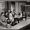 Gertrude Berg, Cedric Hardwicke [center] and ensemble in the stage production A Majority of One