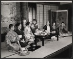 Gertrude Berg, Cedric Hardwicke [center] and ensemble in the stage production A Majority of One