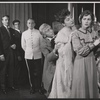 Whitfield Connor, Richard Morse, Karel Stepanek, Conrad Bain, Eileen Herlie and Nancy Malone in the 1957 production of The Makropoulos Secret 