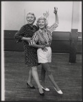Celeste Holm and Vicki Cummings in rehearsal for the 1967 National tour of the stage production Mame