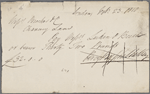 Autograph check signed to Brooks, Son and Dixon, 23 February 1818