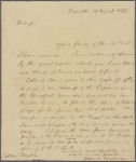Letter to Jonathan Dayton, Elizabethtown Acknowledges receipt of letter of 15th inst.; Col