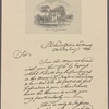 Letter to George Washington, Cambridge, Mass.