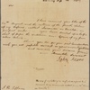 Letter to J. H. Tiffany, Schoharie Bridge, N. Y.