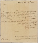 Letter to J. H. Tiffany, Schoharie Bridge, N. Y.