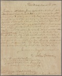 Letter to Caleb, Nathaniel, and William Green, executors of the estate of Richard Green