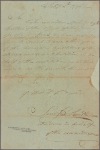 Letter to Ebenezer Elmer, Speaker of the General Assembly of New Jersey