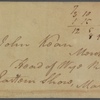 Letter to John Kean, Head of Wye River, Eastern Shore, Maryland