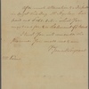 Letter to John Kean, Head of Wye River, Eastern Shore, Maryland