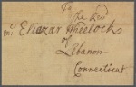 Letter to Eliazar Wheelock, Lebanon, Conn