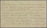 Letter to Mr. Claypole [David C. Claypoole, Philadelphia]