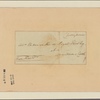 Letter to Col. [Jeremiah] Wadsworth or Royal Flint, Murderer's Creek [N. Y.]