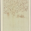 Letter to Thomas Sim Lee. M. Gerrard [Gérard]