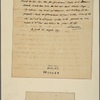 Letter to Thomas Law, Washington