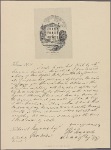 Letter to Nathaniel Heyward, Charleston