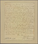 Letter to Benjamin [Heyward? New Haven, Conn.?]