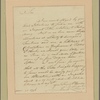Letter to Benjamin Walker, Naval Officer, New York