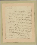 Letter to Benjamin Walker, Naval Officer, New York